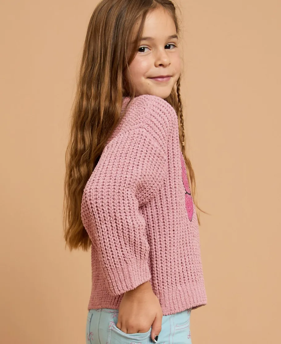 Clearance Little Kids' Sequin Bow Chenille Jumper Kids Tops|Kids 1 - 7