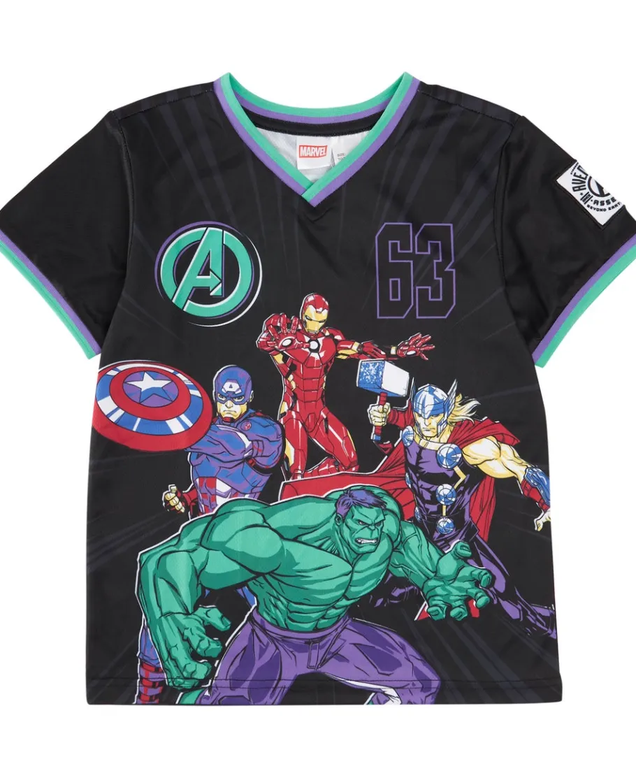 Outlet Little Kids' Short Sleeve Avengers Mesh Tee Kids Licensed Clothing|Tops