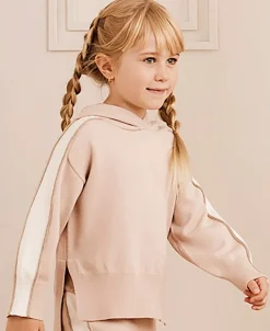 Discount Little Kids' Side Stripe Knitted Hoodie Kids Tops|Kids 1 - 7
