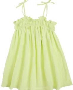 Sale Little Kids' Sleeveless Cotton Slub Tie Shoulder Dress Kids Kids 1 - 7|Dresses
