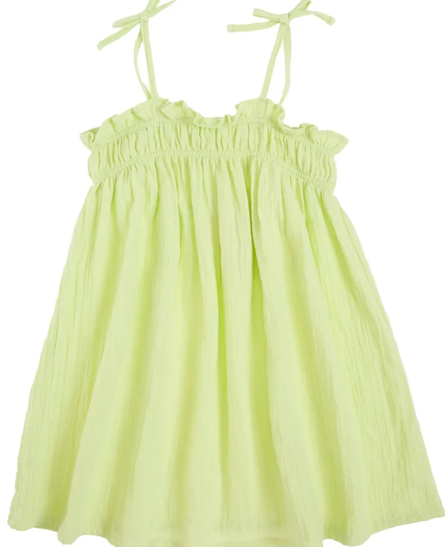 Sale Little Kids' Sleeveless Cotton Slub Tie Shoulder Dress Kids Kids 1 - 7|Dresses