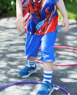 Online Little Kids' Spiderman Mesh Shorts Kids Licensed Clothing|Bottoms