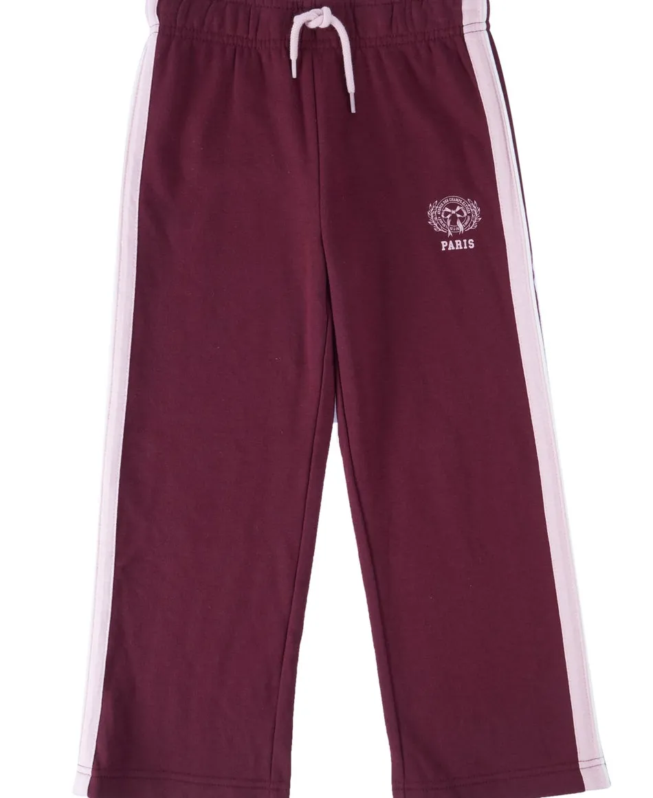 Discount Little Kids' Sporty Side Panel Wide Trackpants Kids Sweats + Fleece|Bottoms