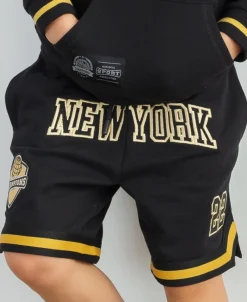 Discount Little Kids' Sporty Terry Applique Short Kids Bottoms|Kids 1 - 7