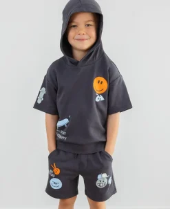New Little Kids' Terry Print Tee & Short Set Kids Bottoms|Kids 1 - 7