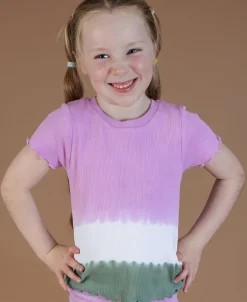 Best Little Kids' Tie Dye Ribbed T-shirt Kids Tops|T-Shirts