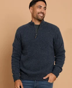 Outlet Men's 1/4 Zip Wool Jersey Knitwear & Sweats