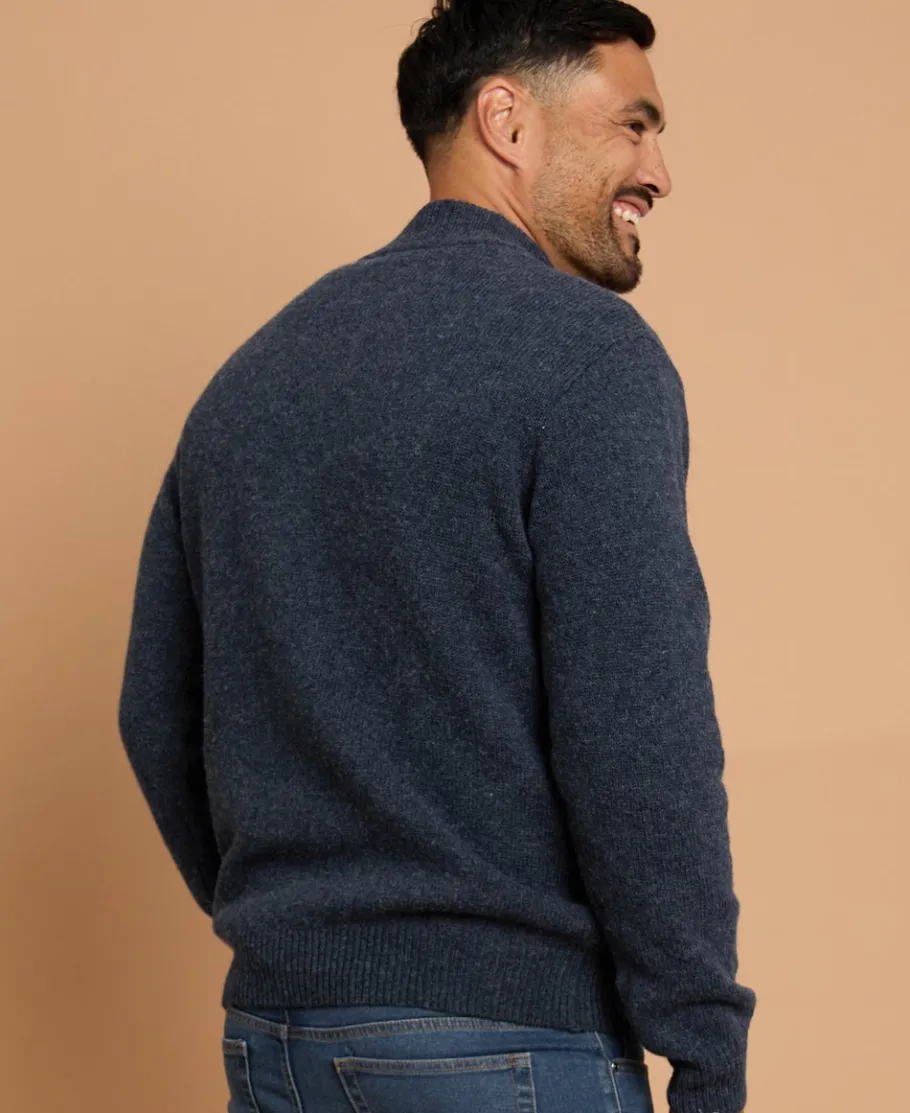 Outlet Men's 1/4 Zip Wool Jersey Knitwear & Sweats
