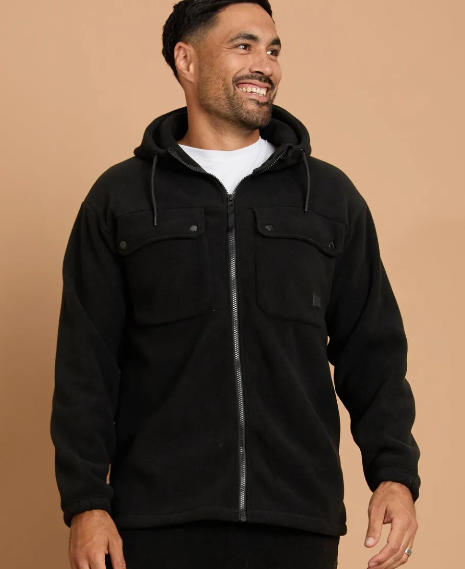 Discount Men's Bonded Longline Pocket Fleece Knitwear & Sweats|Jackets & Coats