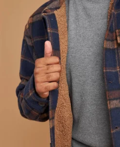 Discount Men's Shearling Lined Check Jacket Jackets & Coats