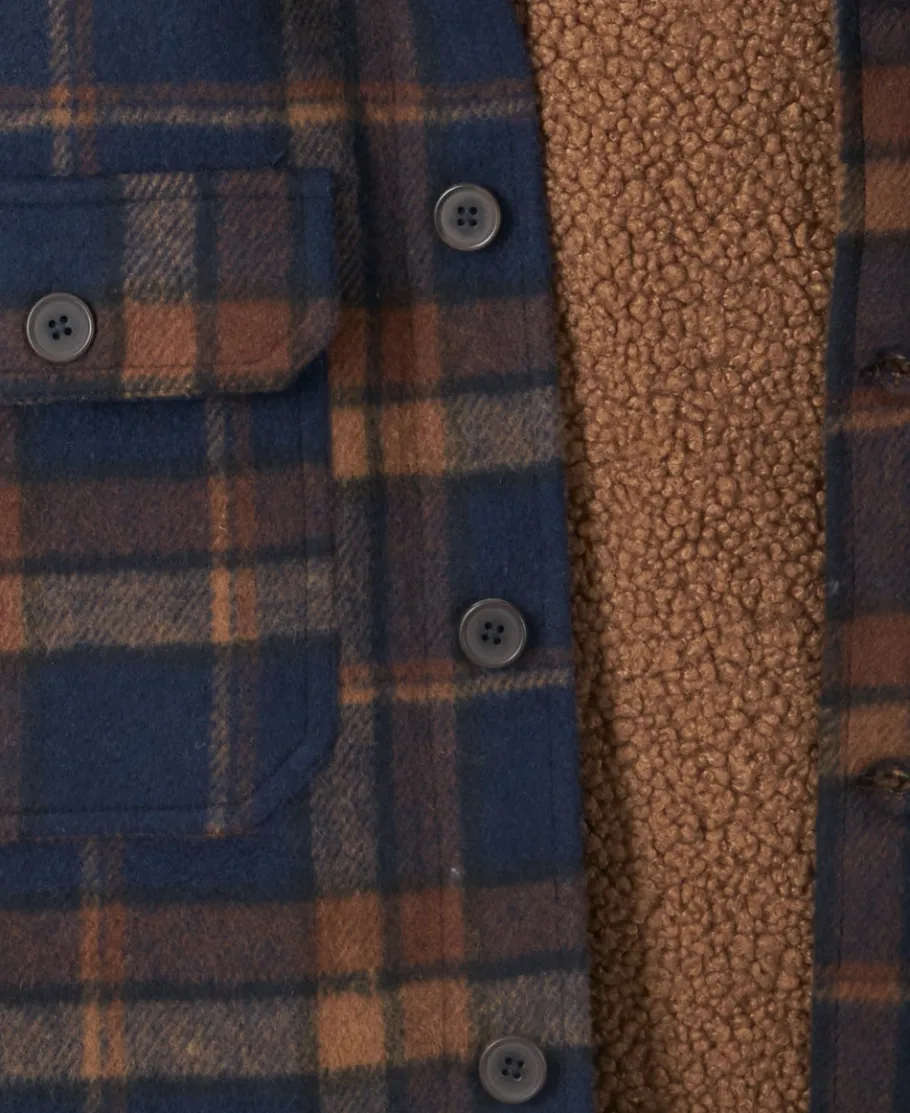 Discount Men's Shearling Lined Check Jacket Jackets & Coats