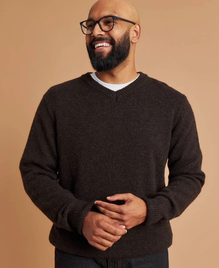 Outlet Men's V Neck Wool Jersey Knitwear & Sweats