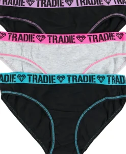 Fashion TRADIE Girls 3 Pack Bikini Briefs Kids Underwear|Kids Briefs