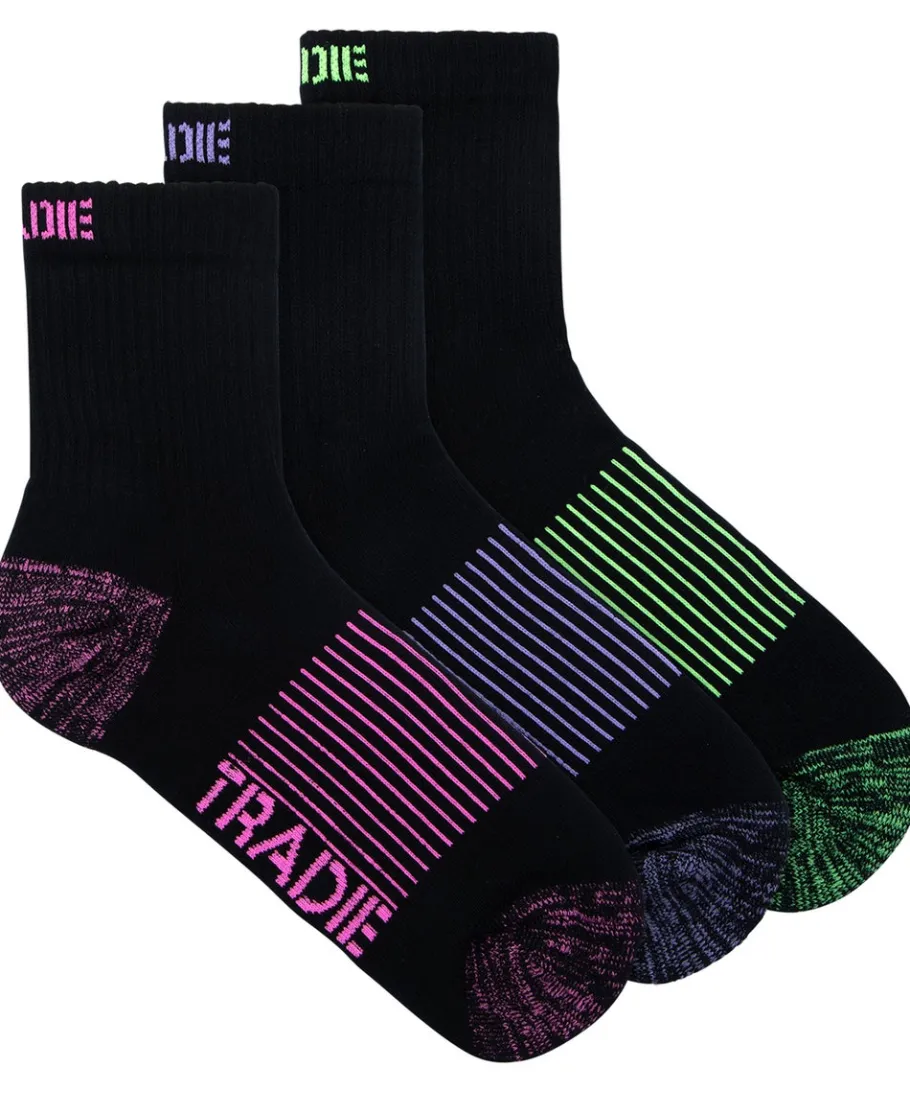 Hot TRADIE Lady Cotton Rib Mid Crew 3 Pack Women Accessories|Socks