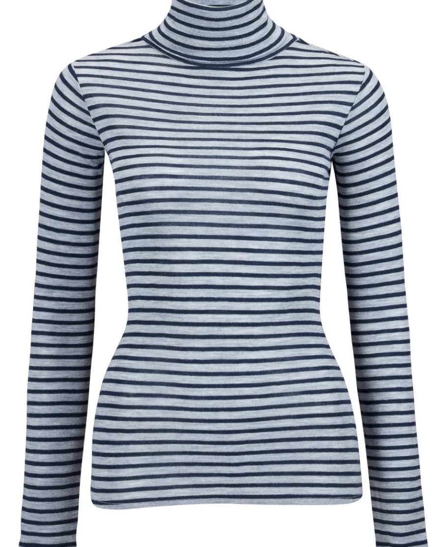 Outlet Women's 100% Merino Roll Neck Top Women T-Shirts|Tops