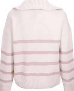 Fashion Women's 1/4 Zip Collared Jumper Women Knitwear
