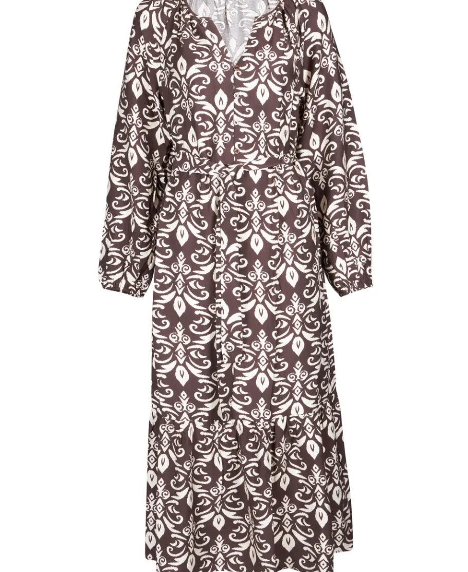 New Women's Blouson Sleeve Midi Dress Women Dresses