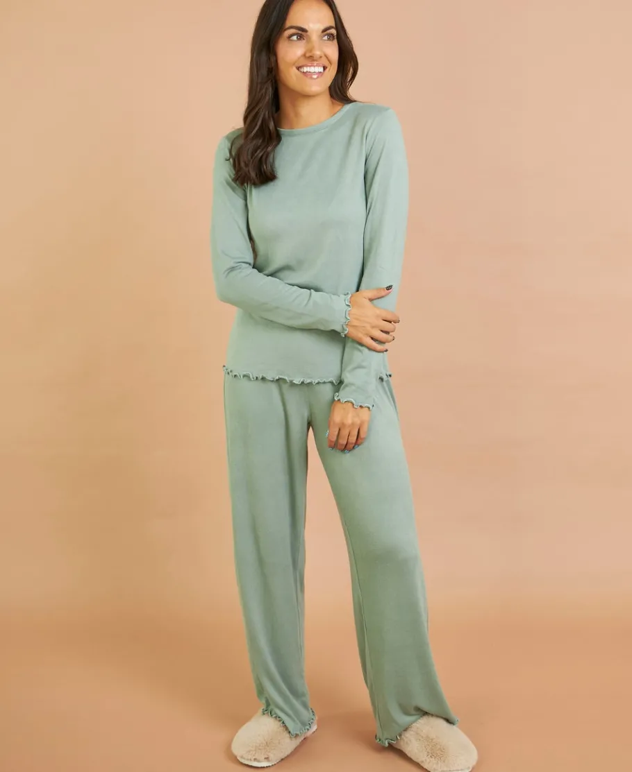 Hot Women's Brushed PJ Set Women Sleepwear