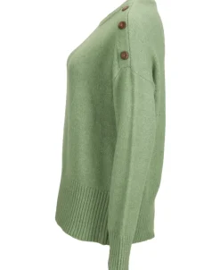 Clearance Women's Button Crew Jumper Women Knitwear