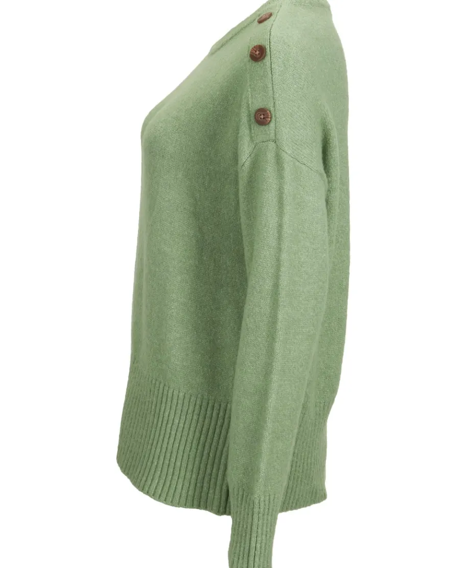Clearance Women's Button Crew Jumper Women Knitwear