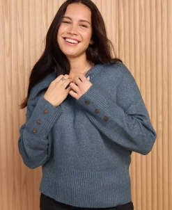Discount Women's Button V-Neck Jumper Women Knitwear