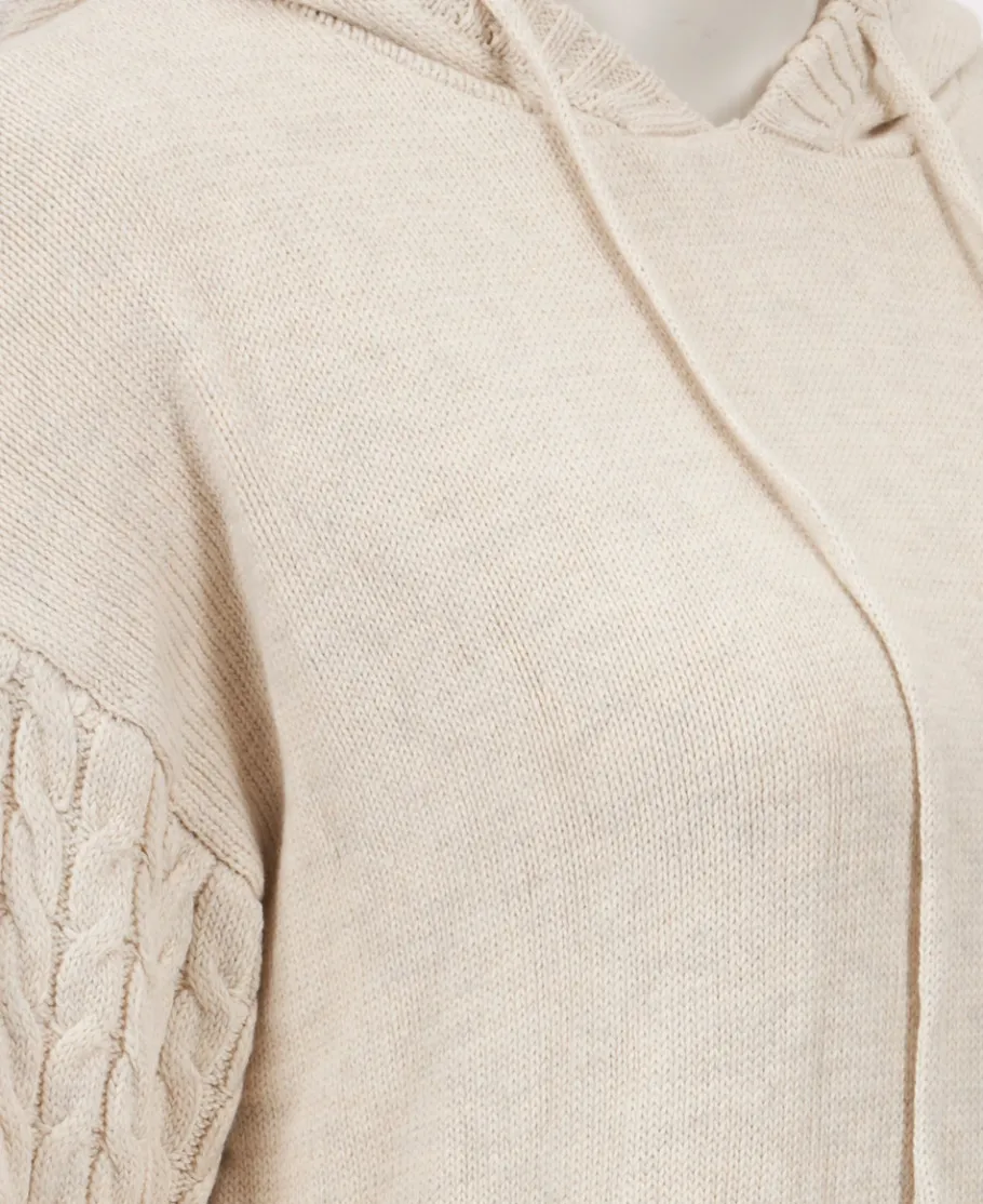 Clearance Women's Cable Knit Hoodie Women Sweats & Fleece|Activewear & Leisure