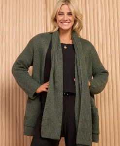 Clearance Women's Cardi with Detachable Scarf Women Knitwear