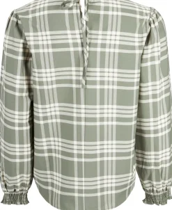 Hot Women's Check Long Sleeve Blouse Women Tops