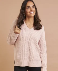 Clearance Women's Chenille V-Neck Jumper Women Knitwear