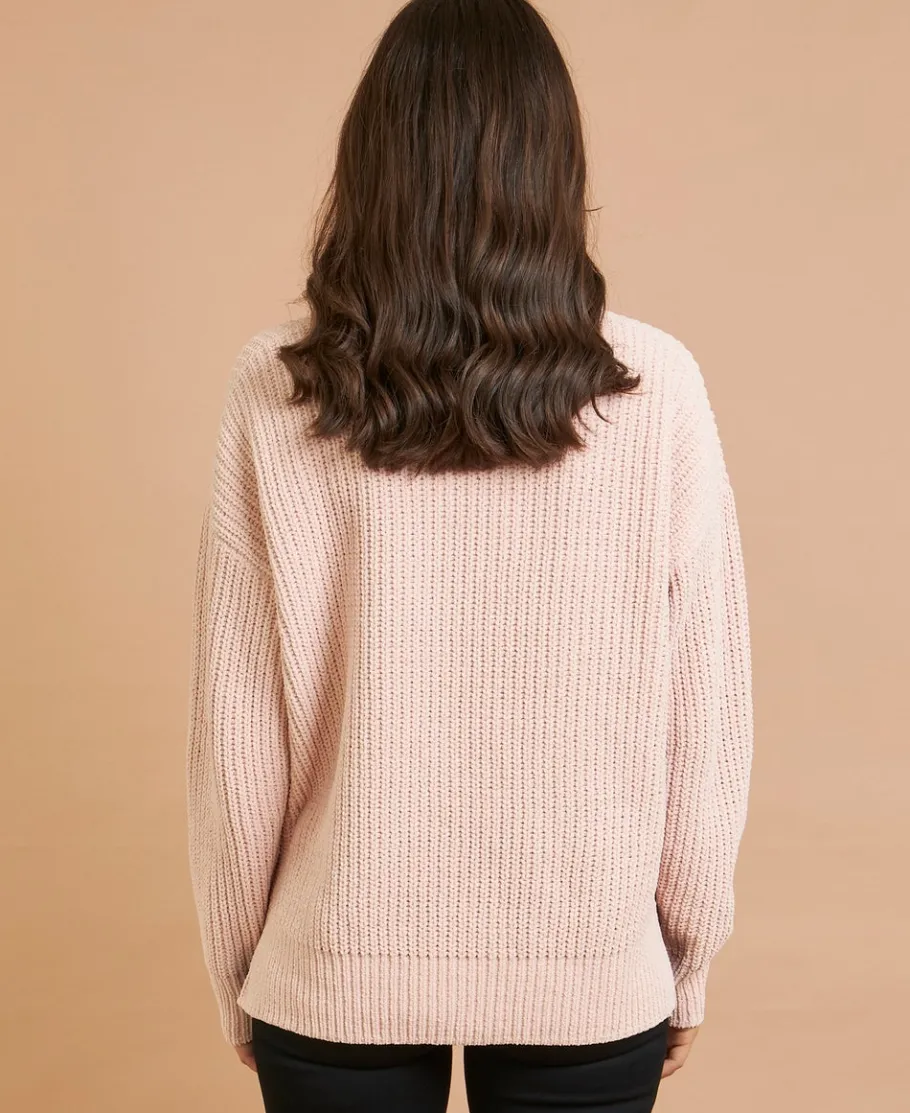 Clearance Women's Chenille V-Neck Jumper Women Knitwear