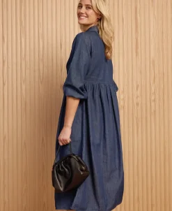 Best Women's Collared Denim Dress Women Dresses