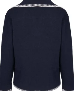 Outlet Women's Contrast Polo Jumper Women Knitwear