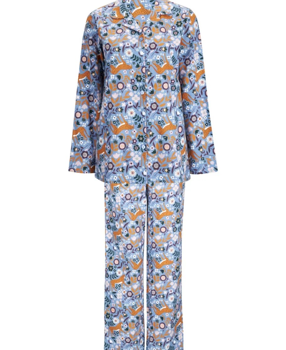 Sale Women's Cotton Long Sleeve Flannel PJ Set Women Sleepwear