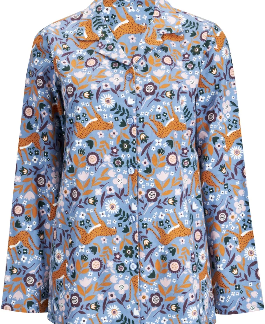 Sale Women's Cotton Long Sleeve Flannel PJ Set Women Sleepwear
