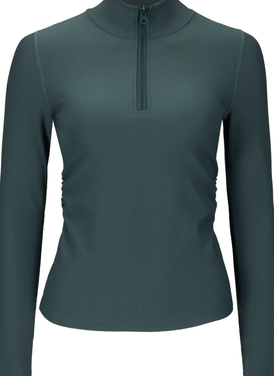 Sale Women's Elite Long Sleeve 1/4 Zip Rib Top Women T-Shirts|Tops