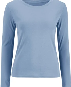 Best Women's Favourite Long Sleeve Basic Rib Cotton Top Women Tops|Plus Size