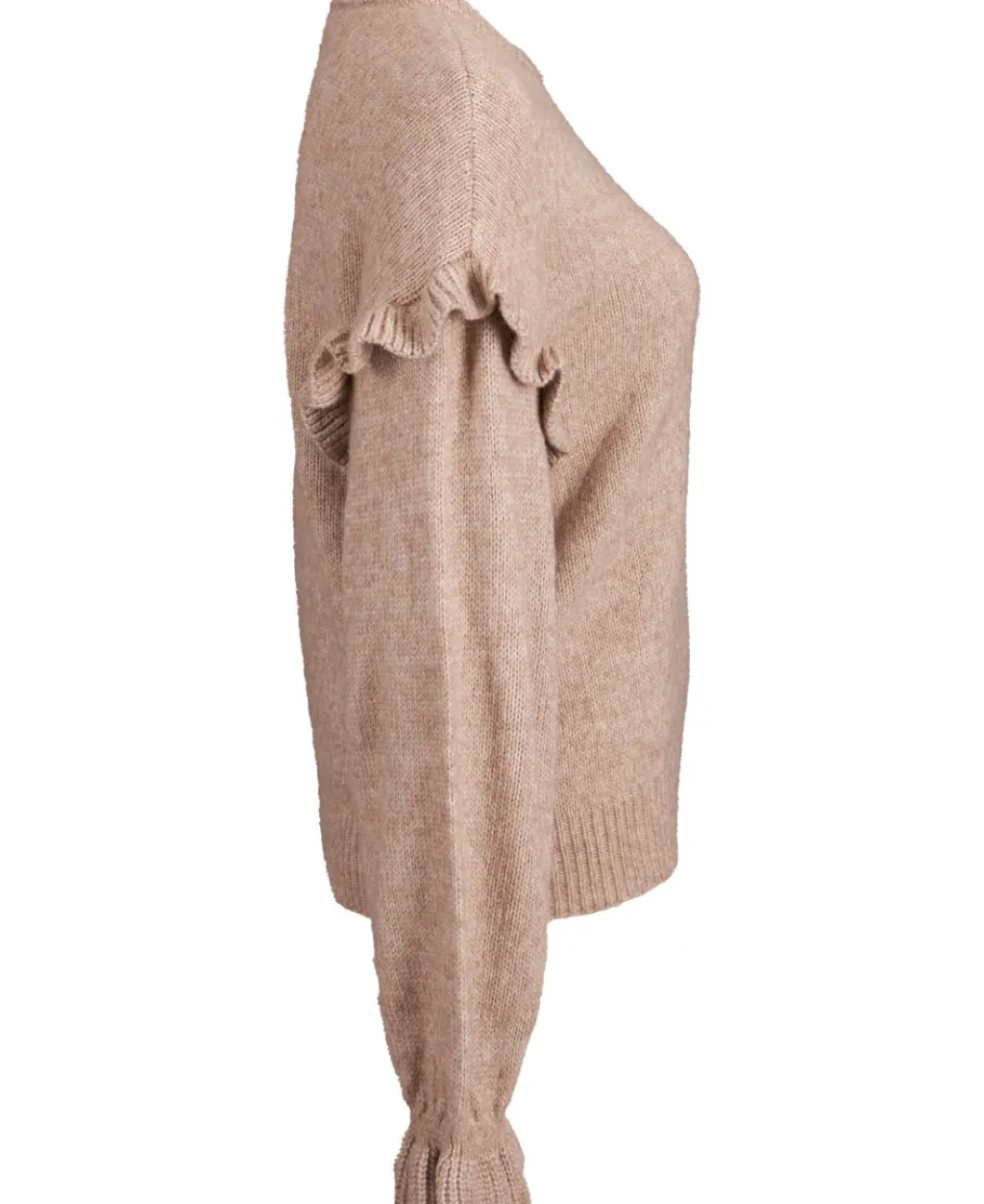 Outlet Women's Frill Sleeve Jumper Women Knitwear