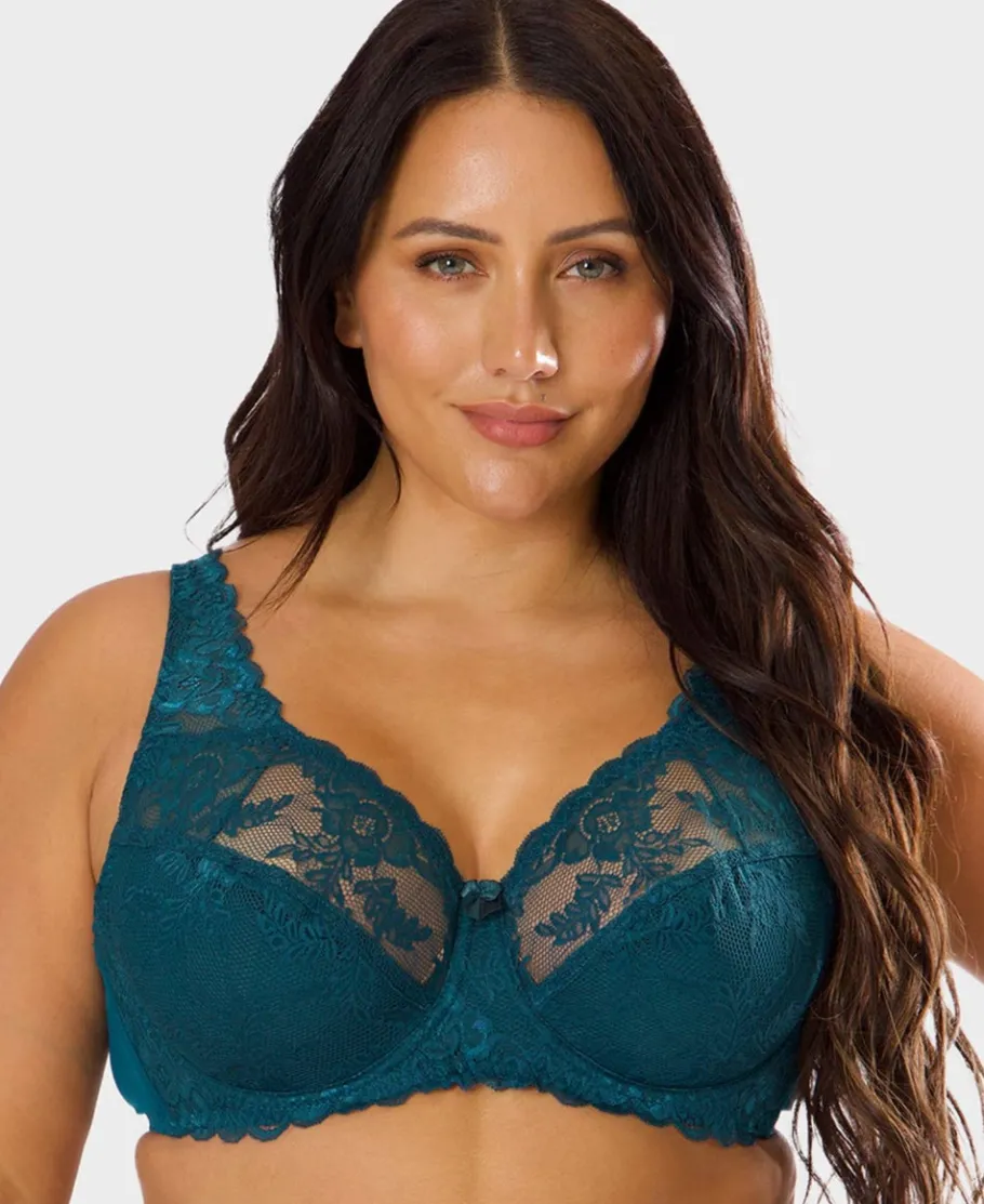 Online Women's Full Figure Lace Underwire Bra Women Plus Size|Lingerie