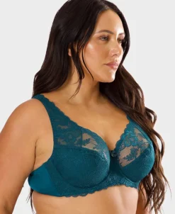 Online Women's Full Figure Lace Underwire Bra Women Plus Size|Lingerie