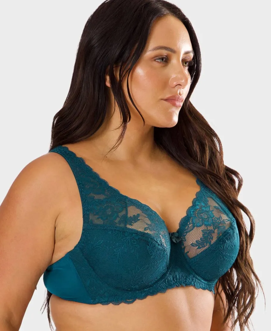 Online Women's Full Figure Lace Underwire Bra Women Plus Size|Lingerie