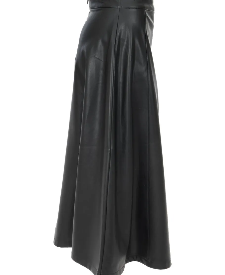 Sale Women's Full Pleather Skirt Women Skirts