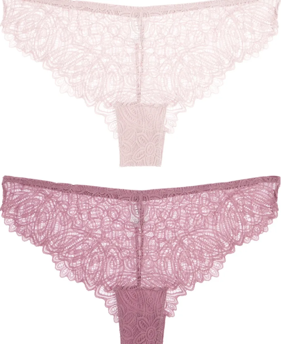 Discount Women's Fuller Figure 2 Pack Lace Briefs Women Lingerie|Womens Briefs