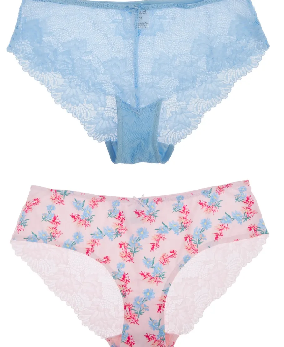 New Women's Fuller Figure 2 Pack Lace Bikini Briefs Women Lingerie|All Womens Underwear