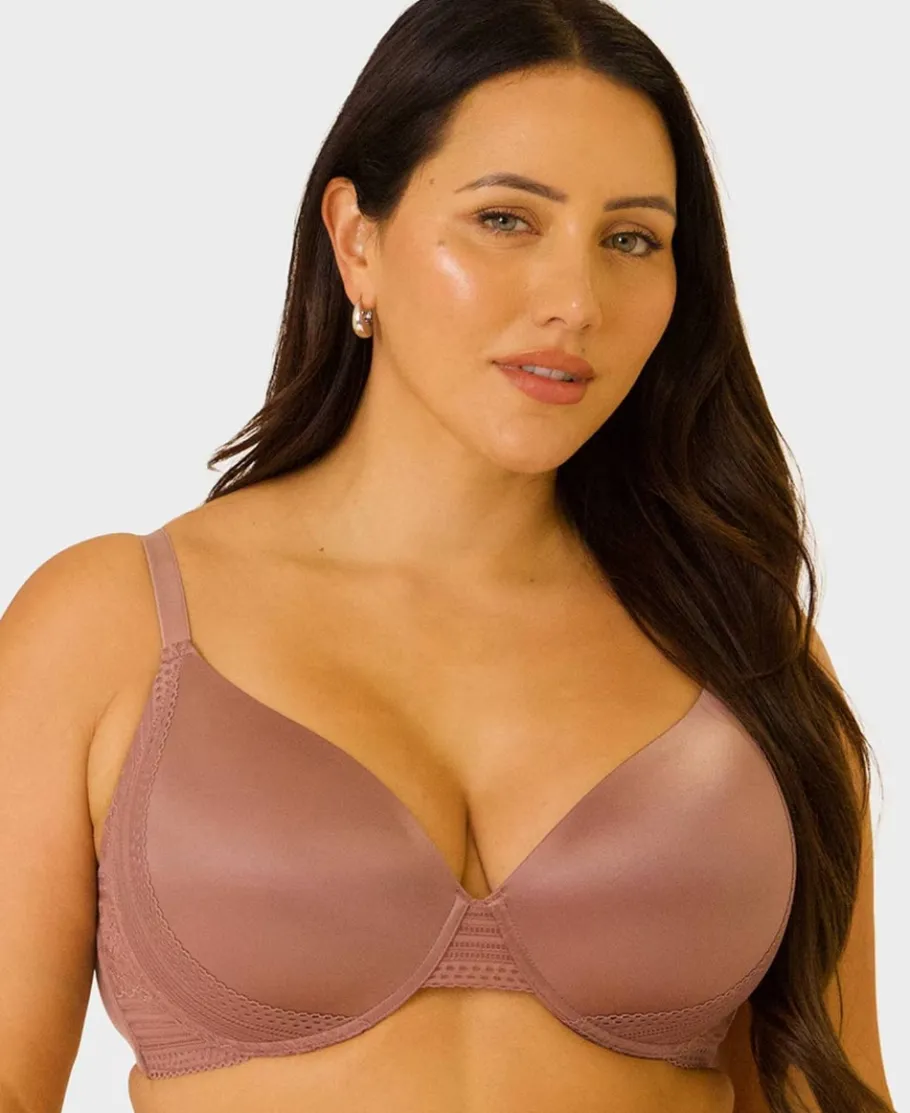 Outlet Women's Fuller Figure Glossy Micro Tshirt Bra. Women Lingerie|Womens Bras