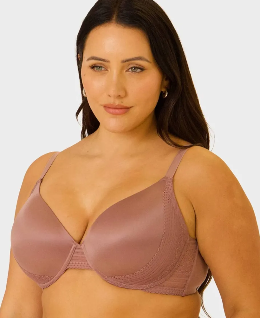 Outlet Women's Fuller Figure Glossy Micro Tshirt Bra. Women Lingerie|Womens Bras