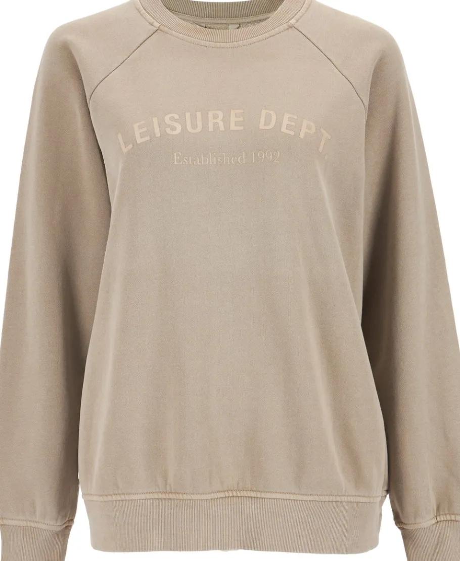 Discount Women's Garment Wash Crew Sweatshirt Women Sweats & Fleece