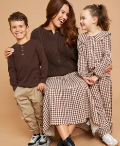 Outlet Women's Gingham Tier Skirt Women Skirts