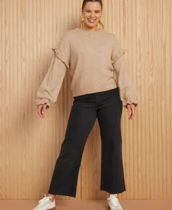Best Women's High Waist Crop Wide Leg Jean Women Jeans & Jeggings