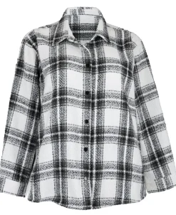 Discount Women's Isobelle Check Shacket Women Plus Size|Jackets & Coats