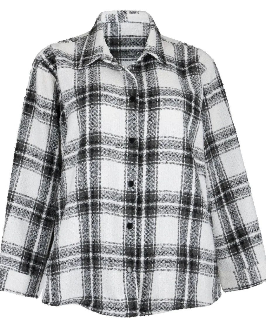 Discount Women's Isobelle Check Shacket Women Plus Size|Jackets & Coats